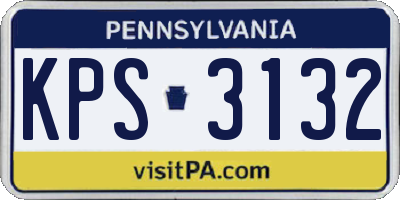 PA license plate KPS3132