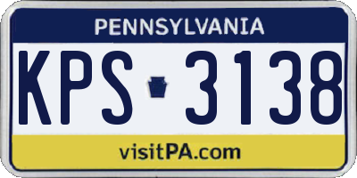 PA license plate KPS3138
