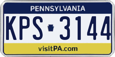PA license plate KPS3144