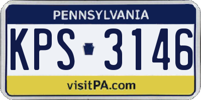 PA license plate KPS3146