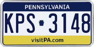 PA license plate KPS3148