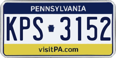 PA license plate KPS3152