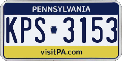 PA license plate KPS3153