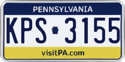 PA license plate KPS3155