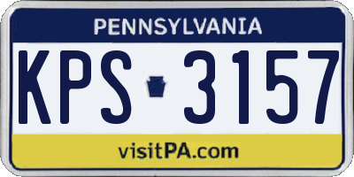 PA license plate KPS3157