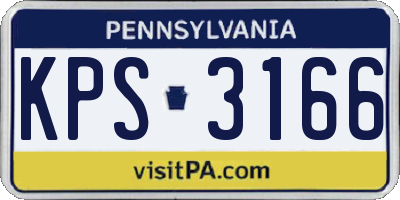 PA license plate KPS3166
