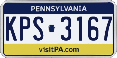 PA license plate KPS3167