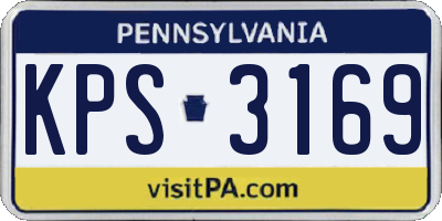 PA license plate KPS3169