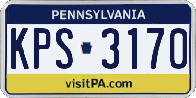 PA license plate KPS3170
