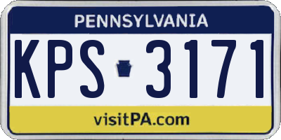 PA license plate KPS3171