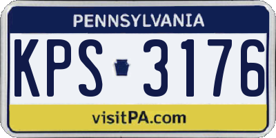 PA license plate KPS3176