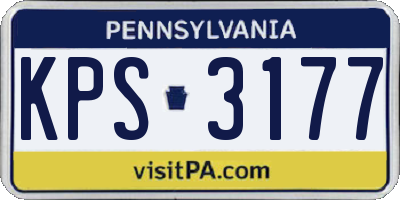 PA license plate KPS3177