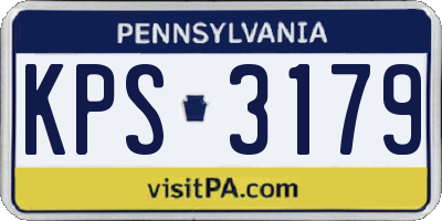 PA license plate KPS3179
