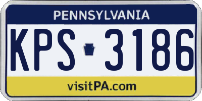 PA license plate KPS3186