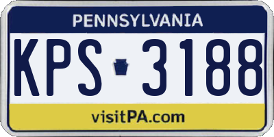 PA license plate KPS3188