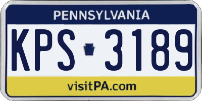 PA license plate KPS3189