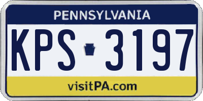 PA license plate KPS3197