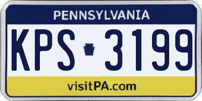 PA license plate KPS3199