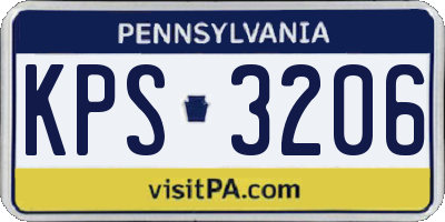 PA license plate KPS3206