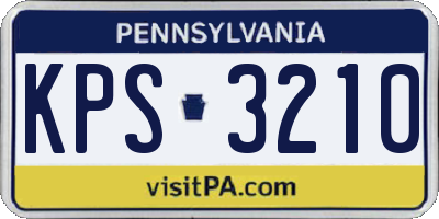 PA license plate KPS3210