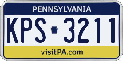 PA license plate KPS3211