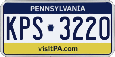 PA license plate KPS3220