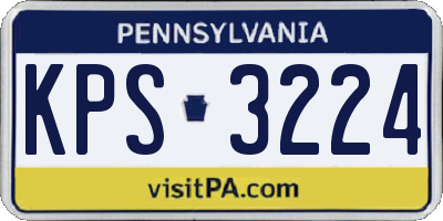 PA license plate KPS3224