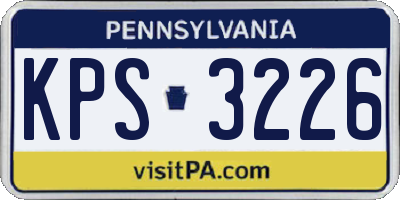 PA license plate KPS3226