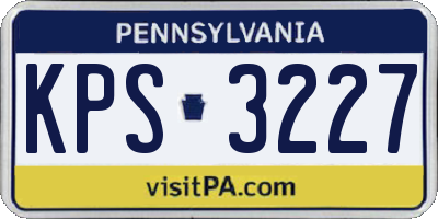PA license plate KPS3227