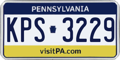 PA license plate KPS3229
