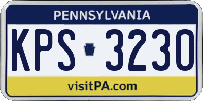 PA license plate KPS3230