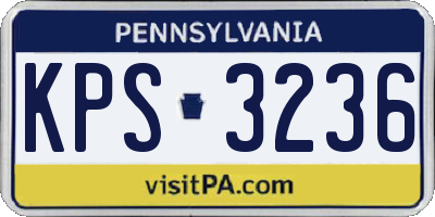 PA license plate KPS3236