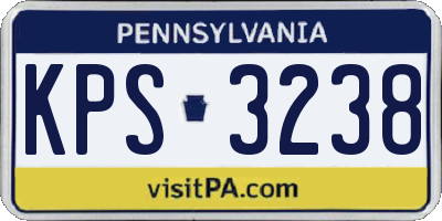 PA license plate KPS3238