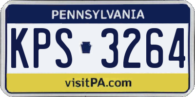PA license plate KPS3264