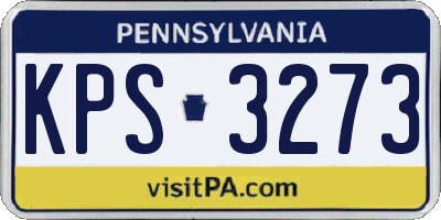 PA license plate KPS3273