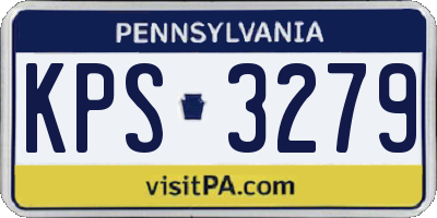 PA license plate KPS3279