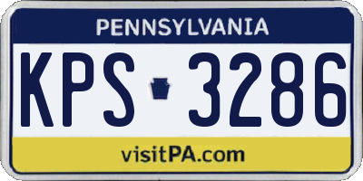 PA license plate KPS3286