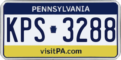 PA license plate KPS3288