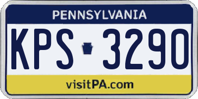 PA license plate KPS3290