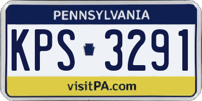 PA license plate KPS3291