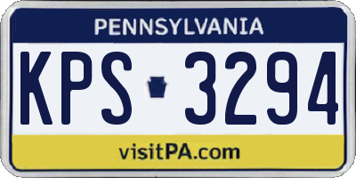 PA license plate KPS3294