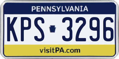 PA license plate KPS3296