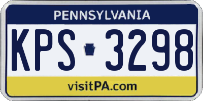 PA license plate KPS3298