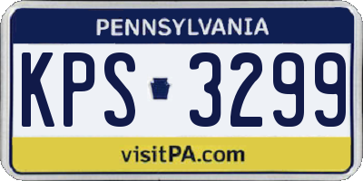 PA license plate KPS3299