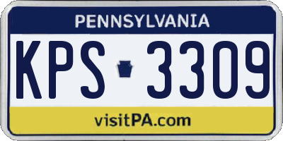 PA license plate KPS3309