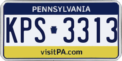 PA license plate KPS3313