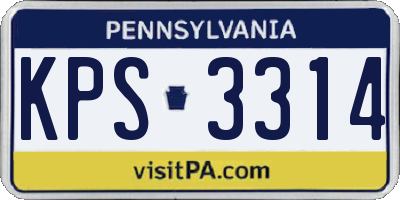 PA license plate KPS3314