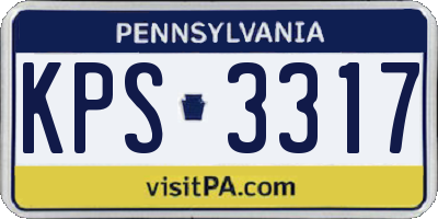 PA license plate KPS3317