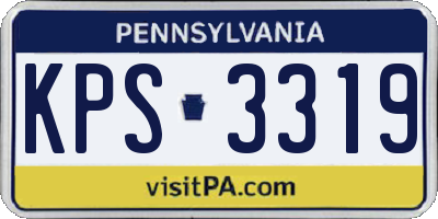 PA license plate KPS3319