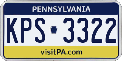 PA license plate KPS3322